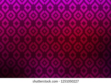 Dark Purple vector template with crystals, rectangles. Decorative design in abstract style with rectangles. Best design for your ad, poster, banner.