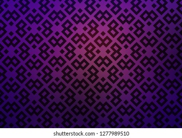 Dark Purple vector template with crystals, rectangles. Rectangles on abstract background with colorful gradient. The template can be used as a background.