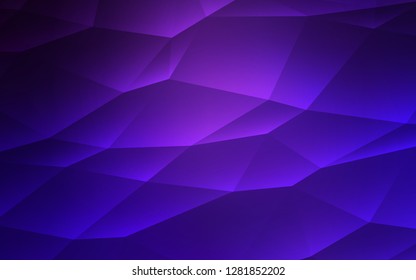 Dark Purple vector template with crystals, triangles. Illustration with set of colorful triangles. Smart design for your business advert.