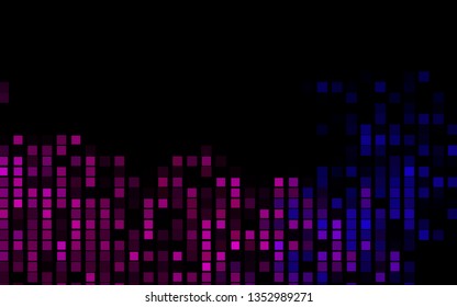Dark Purple vector template with crystals, rectangles. Beautiful illustration with rectangles and squares. Pattern can be used for websites.