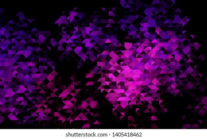 Dark Purple vector template with crystals, triangles. Abstract gradient illustration with triangles. Modern template for your landing page.