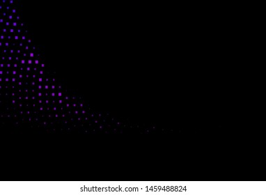 Dark Purple vector template with crystals, rectangles. Glitter abstract illustration with rectangular shapes. Best design for your ad, poster, banner.