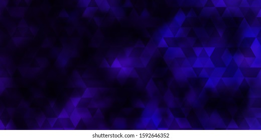 Dark Purple vector template with crystals, triangles. Modern abstract illustration with colorful triangles. Pattern for websites.
