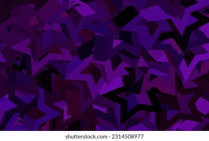 Dark Purple vector template with crystals, triangles. Beautiful illustration with triangles in nature style. Modern template for landing page.