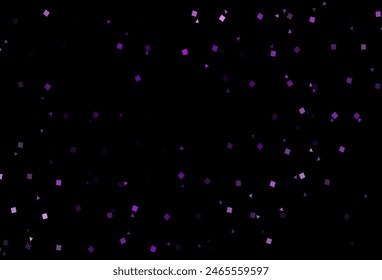 Dark Purple vector template with crystals, circles, squares. Illustration with colorful circles, triangles, rectangles. Best design for your ad, poster, banner.