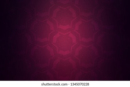 Dark Purple vector template with curved lines. An elegant bright illustration with gradient. Colorful wave pattern for your design.