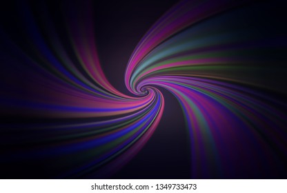 Dark Purple vector template with curved lines. Glitter abstract illustration with wry lines. A new texture for your  ad, booklets, leaflets.