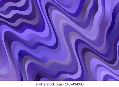 Dark Purple vector template with curved lines. Colorful abstract illustration with gradient lines. Abstract style for your business design.