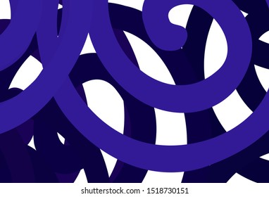 Dark Purple vector template with curved lines. Colorful abstract illustration with gradient lines. Elegant pattern for a brand book.