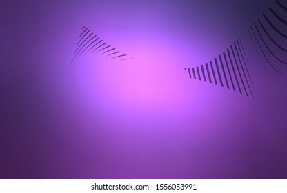 Dark Purple vector template with curved ribbons. Colorful abstract illustration with gradient lines. The polygonal design for your web site.