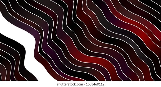 Dark Purple vector template with curved lines. Colorful illustration with curved lines. Pattern for websites, landing pages.