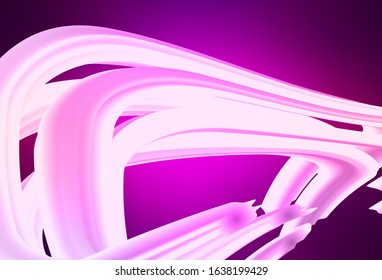 Dark Purple vector template with curved lines. A completely new colorful illustration in simple style. Brand new design for your ads, poster, banner.