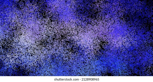 Dark purple vector template with curved lines. Illustration in halftone style with gradient curves. Pattern for commercials, ads.
