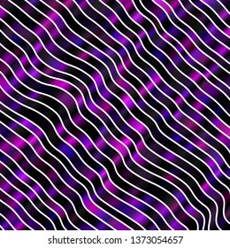 Dark Purple vector template with curves. Colorful illustration, which consists of curves. Design for your business promotion.