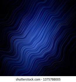Dark Purple vector template with curves. Illustration in abstract style with gradient curved.  Pattern for ads, commercials.