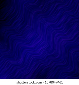 Dark Purple vector template with curves. Colorful illustration with curved lines. Pattern for ads, commercials.