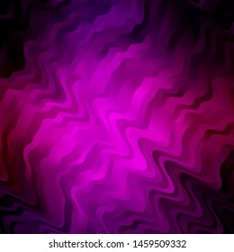 Dark Purple vector template with curves. Bright illustration with gradient circular arcs. Pattern for commercials, ads.