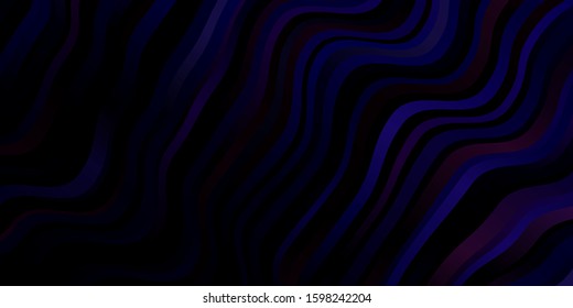Dark Purple vector template with curves. Bright illustration with gradient circular arcs. Pattern for business booklets, leaflets