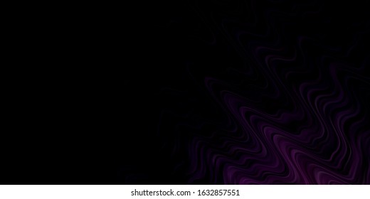 Dark Purple vector template with curves. Abstract illustration with bandy gradient lines. Design for your business promotion.