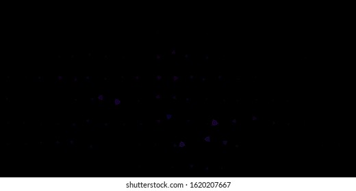 Dark Purple vector template with esoteric signs. Abstract illustration with gothic gradient shapes. Best design halloween events.