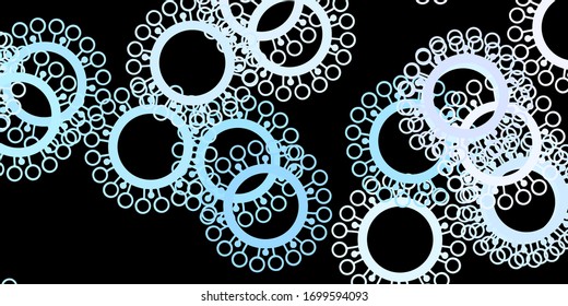 Dark purple vector template with flu signs. Colorful  gradient illness symbols in simple abstract style. Simple drawing against danger fever.