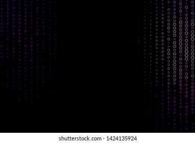 Dark Purple vector template in hexagonal style. Glitter abstract illustration in hexagonal style. Pattern for ads, leaflets.