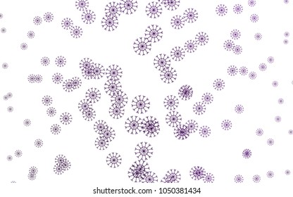 Dark Purple vector template with ice snowflakes. Shining colored illustration with snow in christmas style. The pattern can be used for year new  websites.