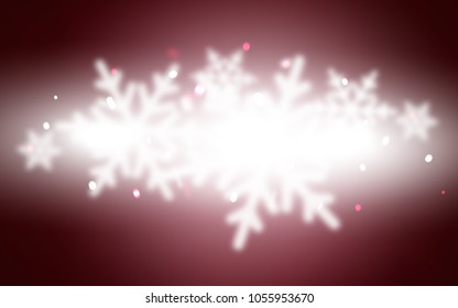 Dark Purple vector template with ice snowflakes. Shining colored illustration with snow in christmas style. New year design for your ad, poster, banner.