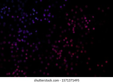 Dark Purple vector template with ice snowflakes. Glitter abstract illustration with crystals of ice. New year design for your ad, poster, banner.