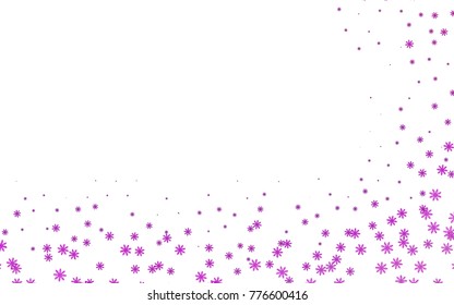 Dark Purple vector template with ice snowflakes. Modern geometrical abstract illustration with crystals of ice. The pattern can be used for new year leaflets.