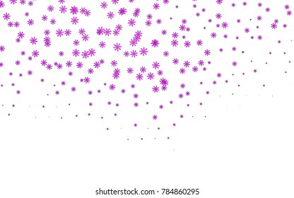 Dark Purple vector template with ice snowflakes. Glitter abstract illustration with crystals of ice. The pattern can be used for year new  websites.