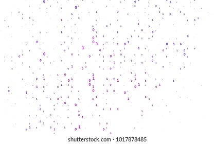 Dark Purple vector template with isolated numerals. Illustration with Numeral symbols on abstract template. Best design for your ad, poster, banner of math college.