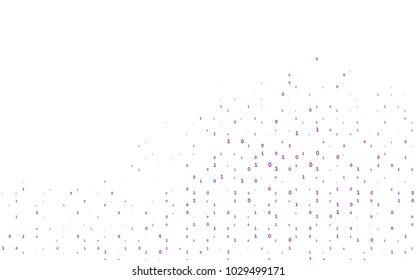Dark Purple vector template with isolated numerals. Illustration with Numeral symbols on abstract template. The pattern can be used for school, grammar websites.
