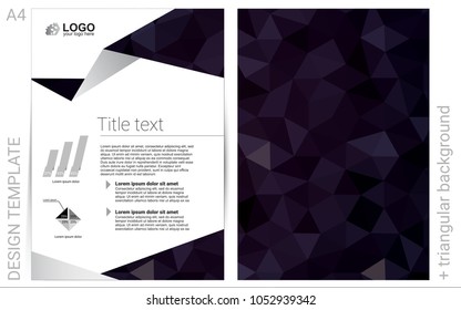 Dark Purple vector  template for landing pages. Beautiful colored sample in A4 size. The pattern can be used for any ad, booklets.