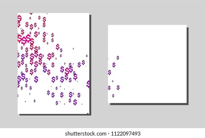 Dark Purple vector template for landing pages. Blurred decorative design in abstract style with textbox. Pattern can be used as a template for calendars.