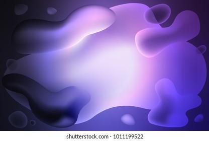 Dark Purple vector template with lava shapes.