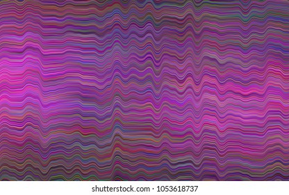 Dark Purple vector template with lava shapes. Modern gradient abstract illustration with bandy lines. A completely new marble design for your business.