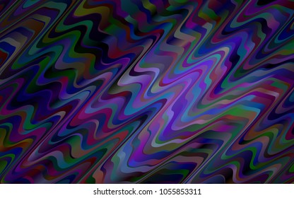 Dark Purple vector template with lava shapes. An elegant bright illustration with gradient. Textured wave pattern for backgrounds.