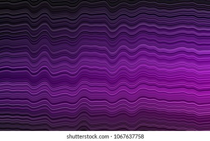 Dark Purple vector template with lava shapes. Modern gradient abstract illustration with bandy lines. Marble style for your business design.