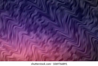 Dark Purple vector template with lava shapes. Glitter abstract illustration with wry lines. A completely new marble design for your business.