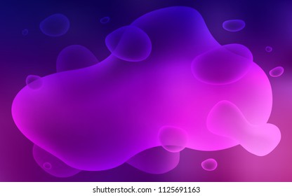 Dark Purple vector template with lava shapes. Geometric illustration in memphis style with gradient.  A completely new memphis design for your business.