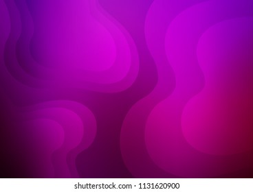 Dark Purple vector template with lava shapes. A vague circumflex abstract illustration with gradient. The template for cell phone backgrounds.