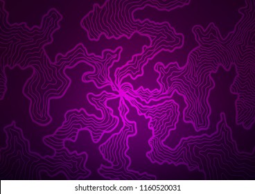 Dark Purple vector template with lava shapes. Shining crooked illustration in marble style. A completely new marble design for your business.