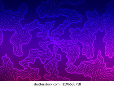 Dark Purple vector template with lava shapes. Creative illustration in halftone marble style with gradient. The best blurred design for your business.