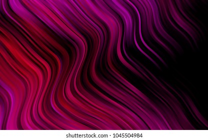 Dark Purple vector template with lines, ovals. Modern gradient abstract illustration with bandy lines. Marble style for your business design.