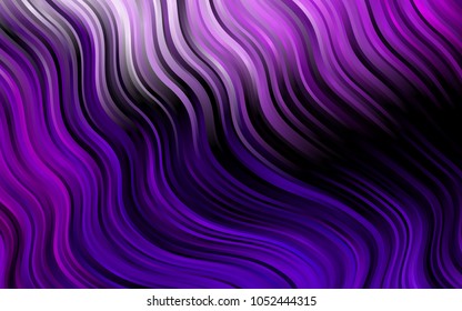 Dark Purple vector template with lines, ovals. Creative illustration in halftone marble style with gradient. New composition for your brand book.