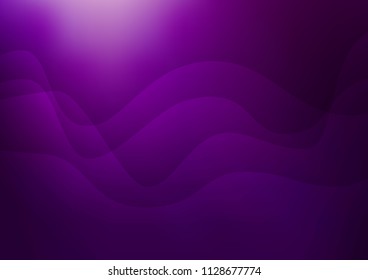 Dark Purple vector template with lines, ovals. A sample with blurred bubble shapes. New composition for your brand book.