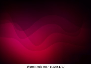 Dark Purple vector template with lines, ovals. A vague circumflex abstract illustration with gradient. The elegant pattern for brand book.