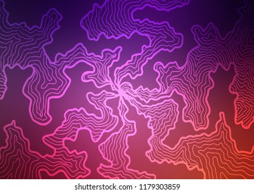 Dark Purple vector template with lines, ovals. Colorful illustration in abstract marble style with gradient. Textured wave pattern for backgrounds.