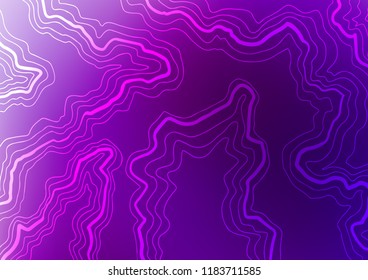 Dark Purple vector template with lines, ovals. Shining illustration, which consist of blurred lines, circles. New composition for your brand book.
